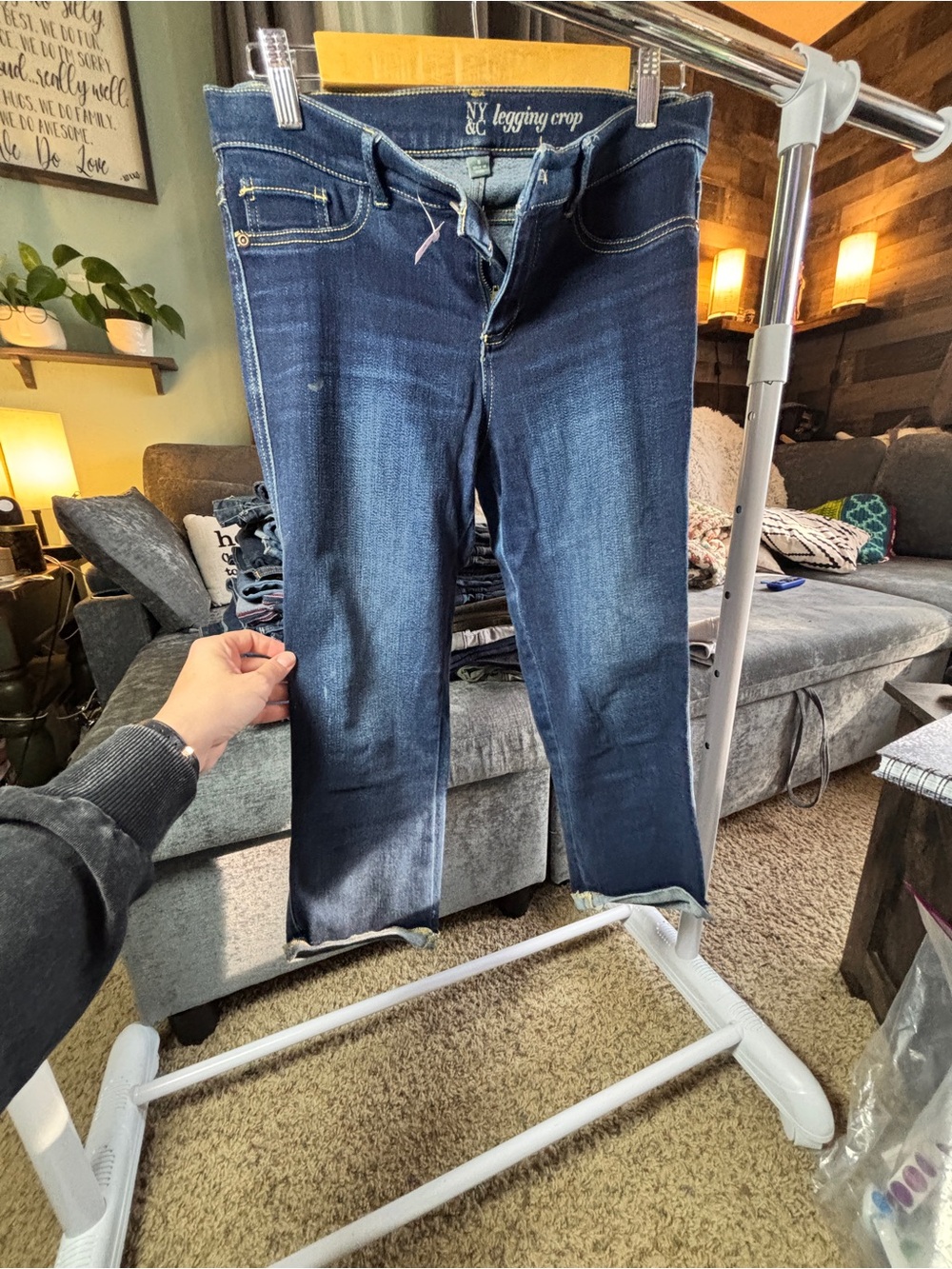 New York & Company Dark Indigo Legging Jeans